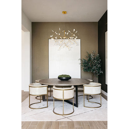 LED Petal Chandelier With Frosted Acrylic Diffusers