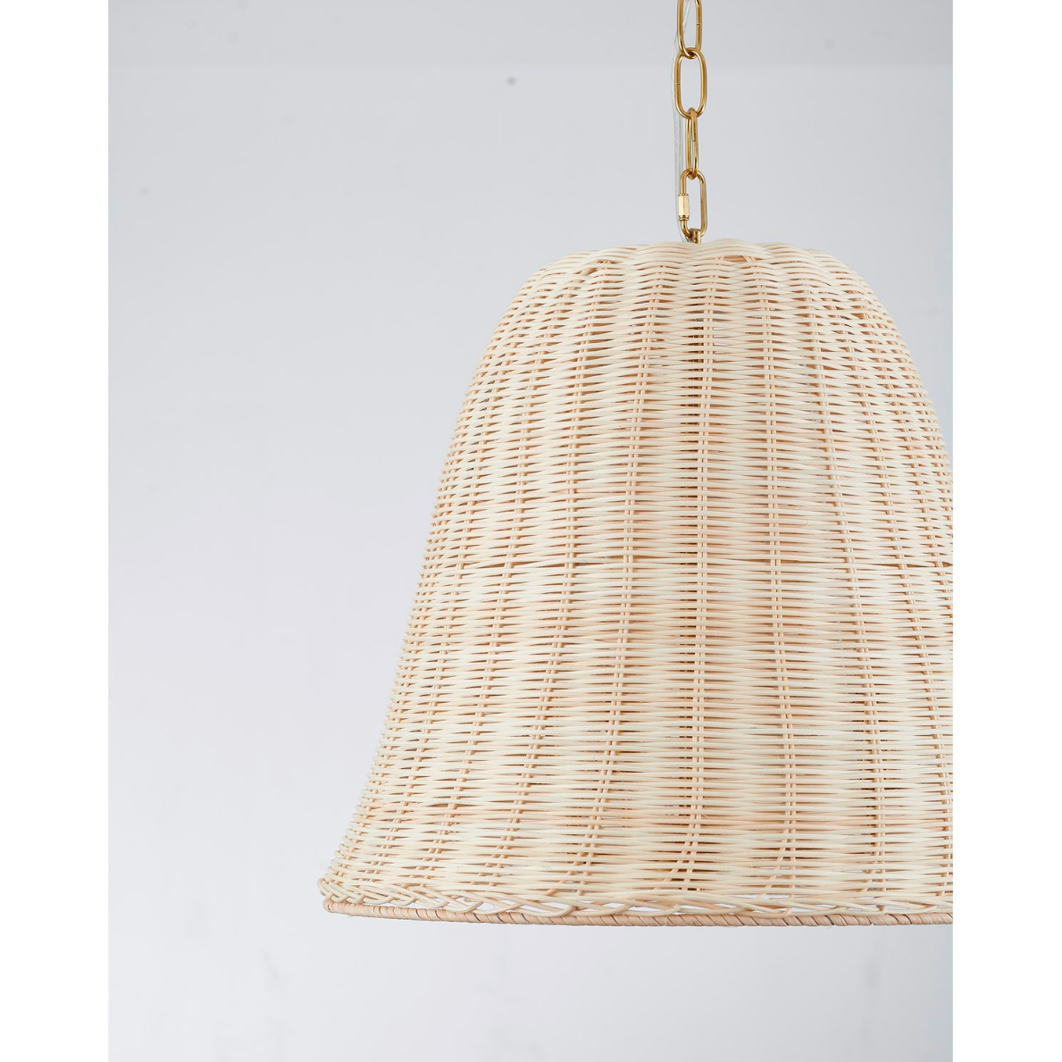 Natural White Wood Vine Basket Chandelier