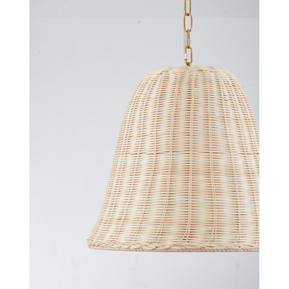 Natural White Wood Vine Basket Chandelier