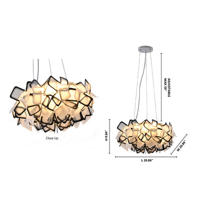 Black & White Acrylic LED Chandelier