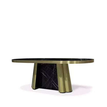 Decodiva Nero Marquina Marble Dining Table