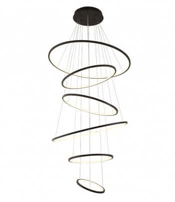 Six Ring Halo Chandelier