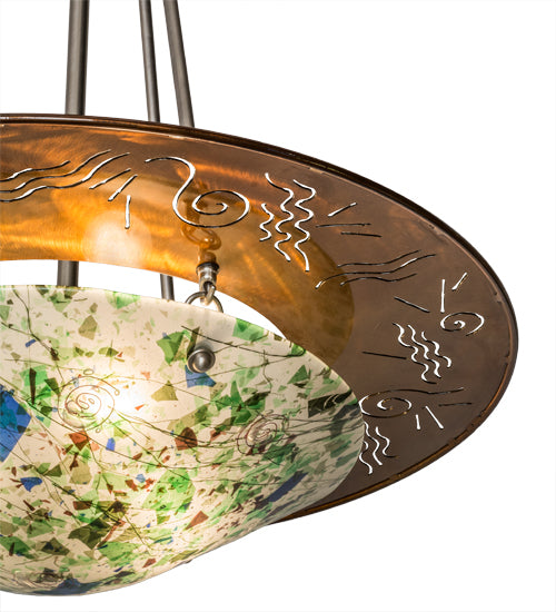 Celestial Fused Glass Pendant | 48" High by Meyda Lighting