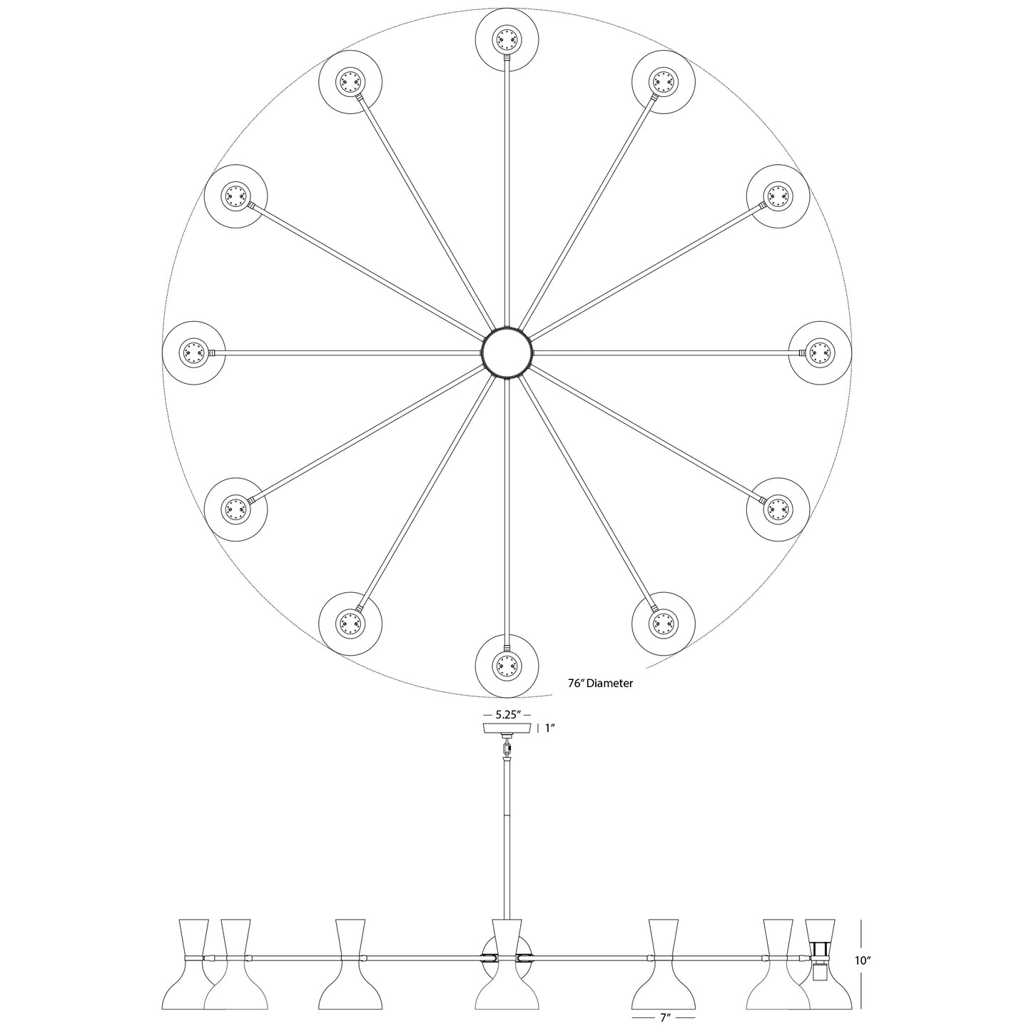 Clare Chandelier 12 Light