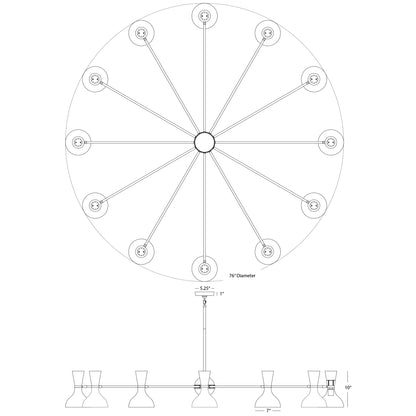 Clare Chandelier 12 Light