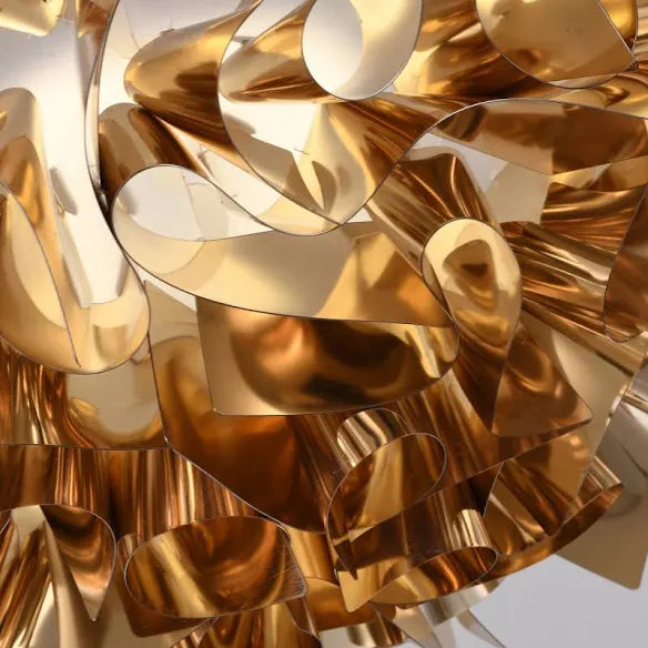 Shiny Gold Acrylic LED Chandelier