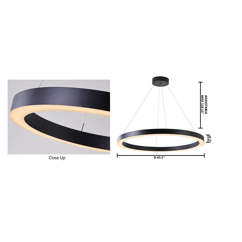 Large Halo LED Chandelier