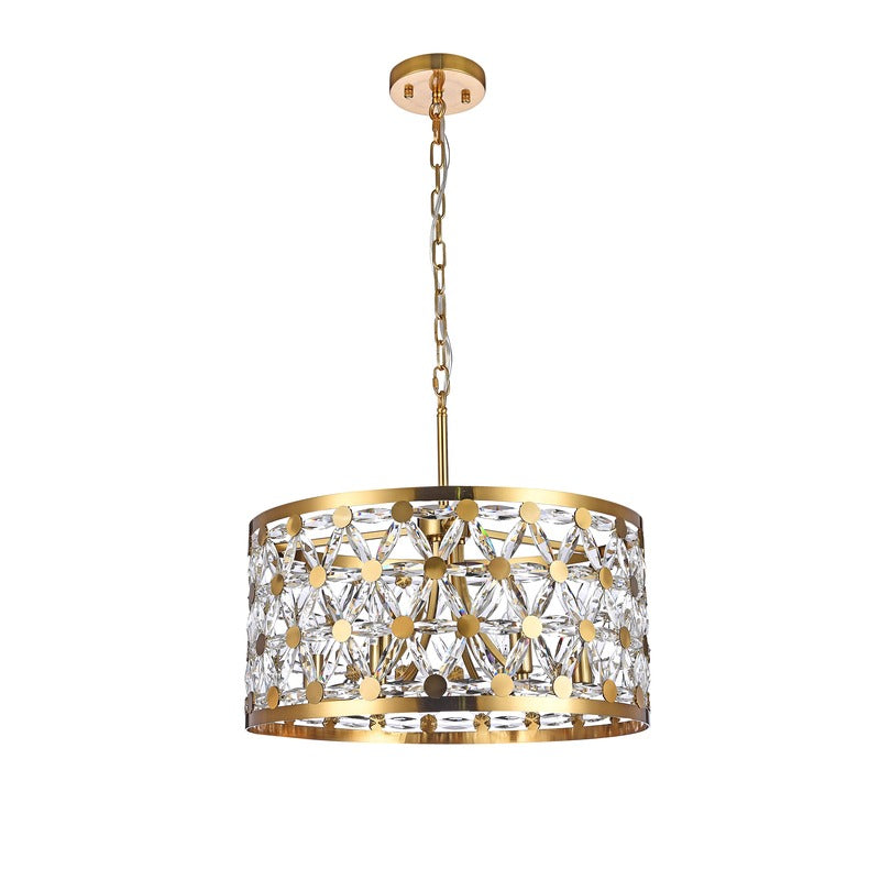 Copper Drum Shade Chandelier