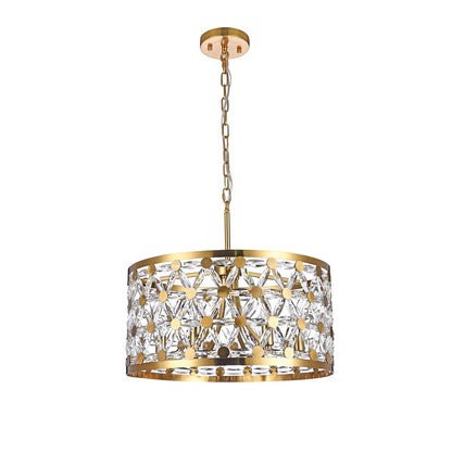 Copper Drum Shade Chandelier