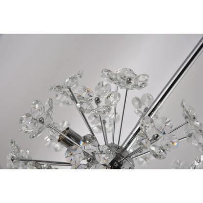 Clear Crystal Sputnik Flower Pendant
