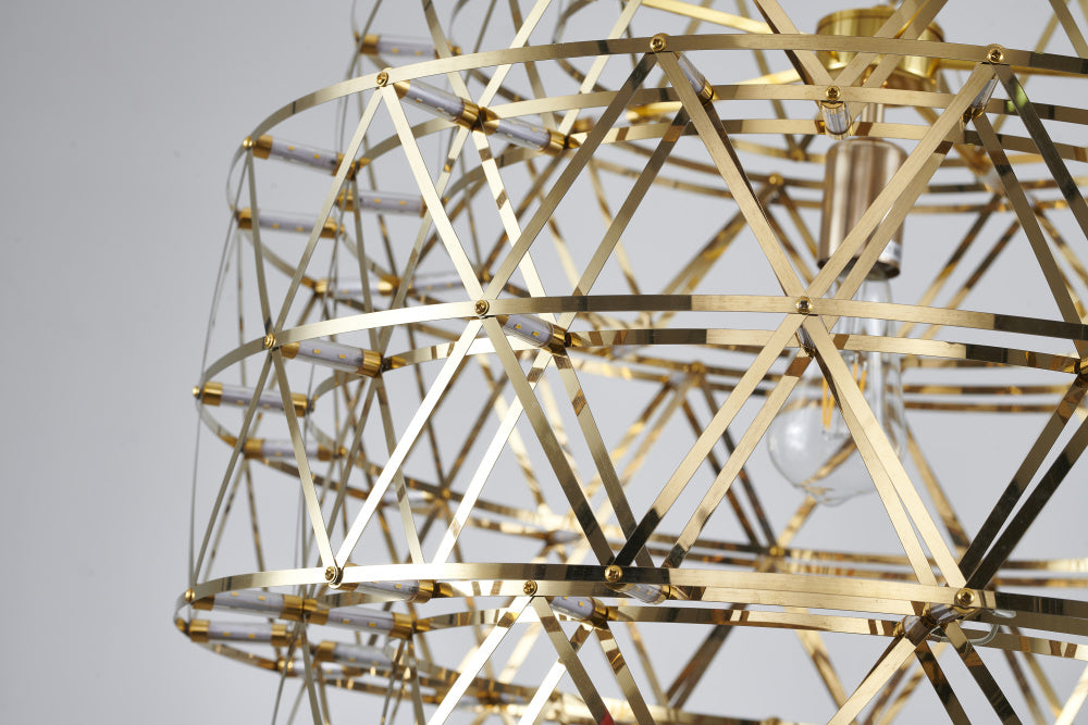 5 Tier 85-Light Dimmable Chrome Stainless Steel LED Chandelier