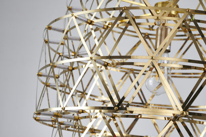 5 Tier 85-Light Dimmable Chrome Stainless Steel LED Chandelier