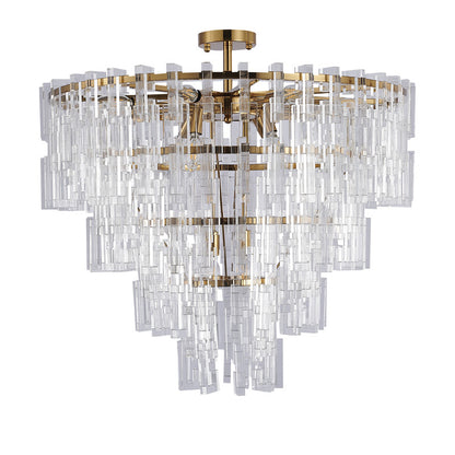 Antique Bronze Metal Frame Chandelier