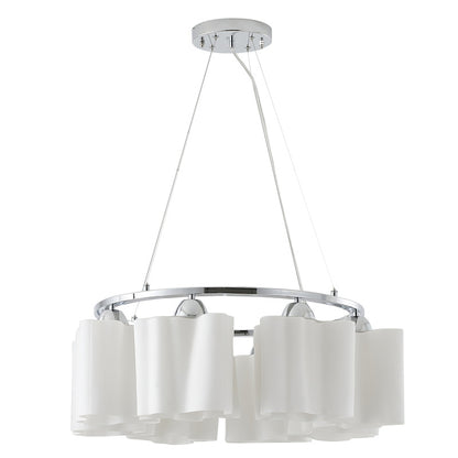 White Opal Glass Chandelier