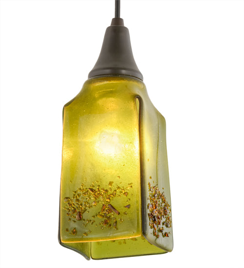 4"Sq Metro Fusion Distressed Draped Mini Pendant by Meyda Lighting