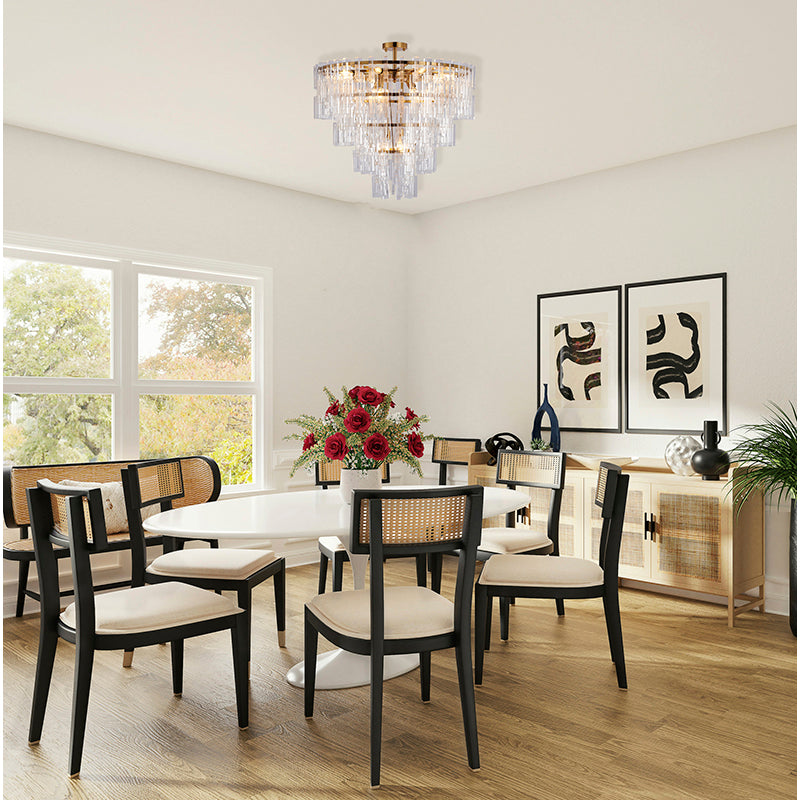 Antique Bronze Metal Frame Chandelier