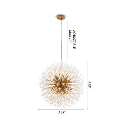 Clear Crystal Firework Chandelier