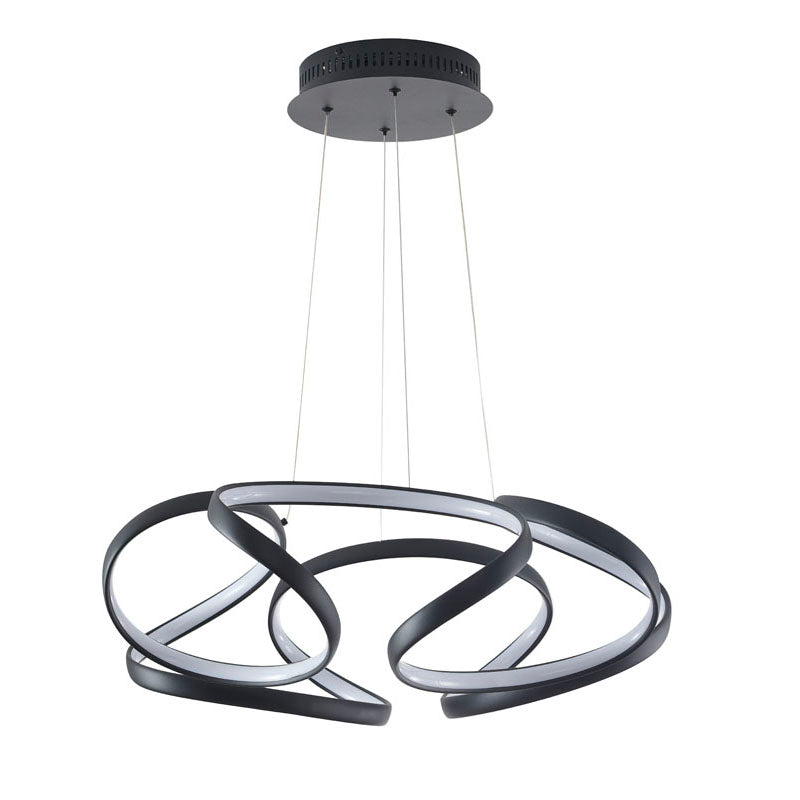 Aluminium Clustered LED Chandelier with White Acrylic Diffuser