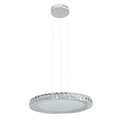 Round Clear Crystal LED Chandelier