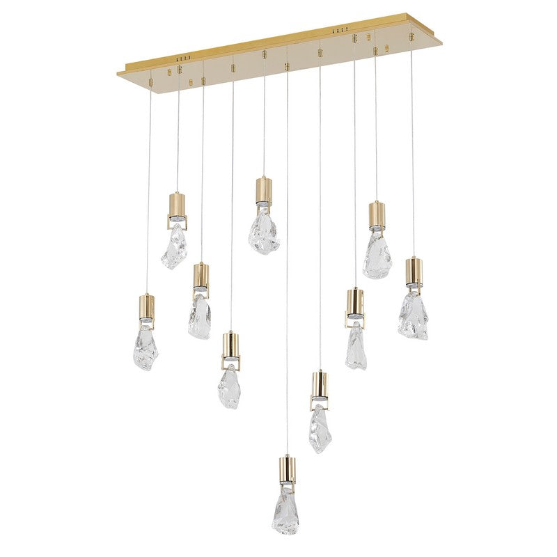 Island Light with Clear Crystal Stone Pendants