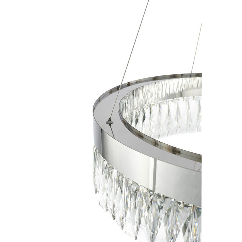 LED Chandelier with Hanging Crystals