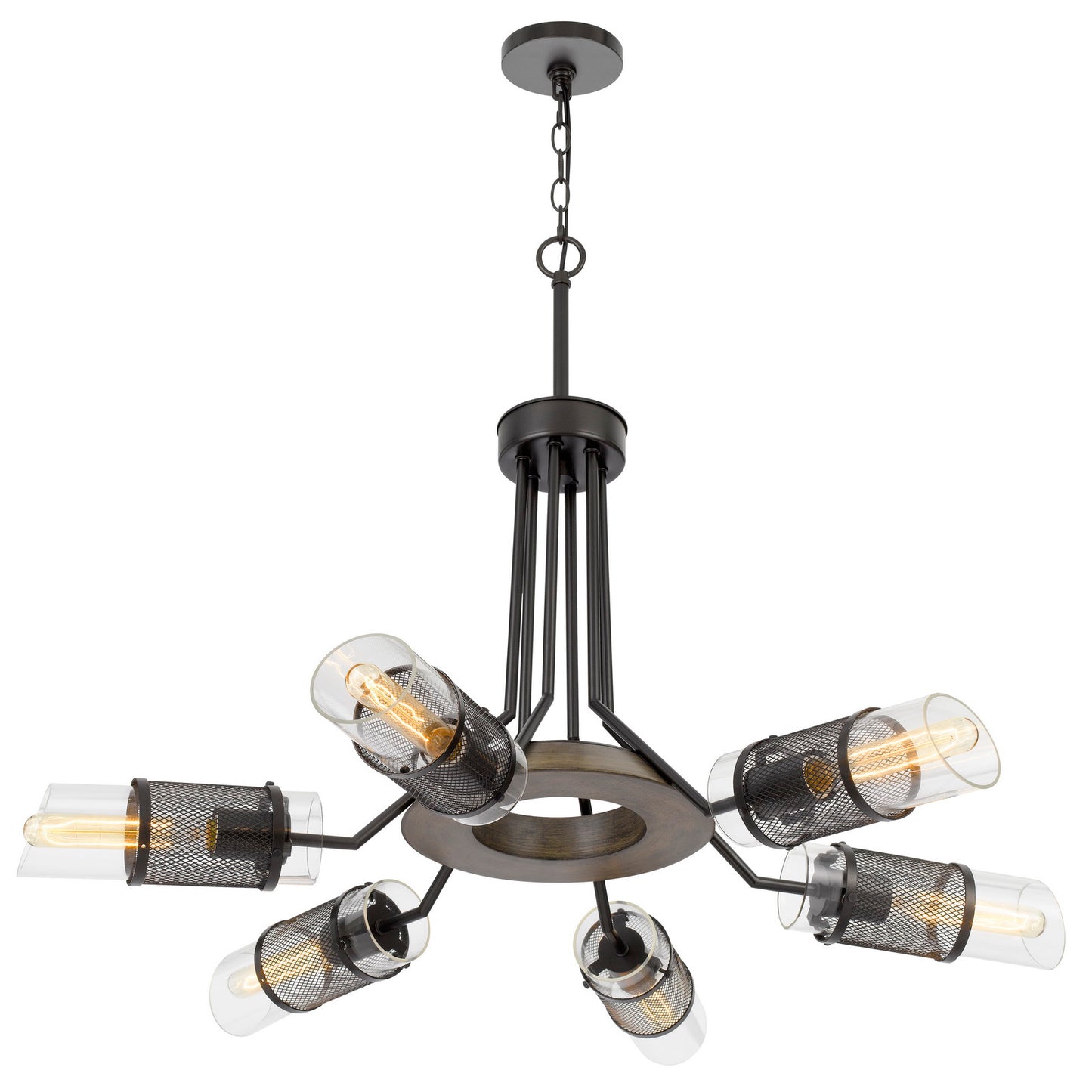 Savona 6-Light Wood & Metal Chandelier