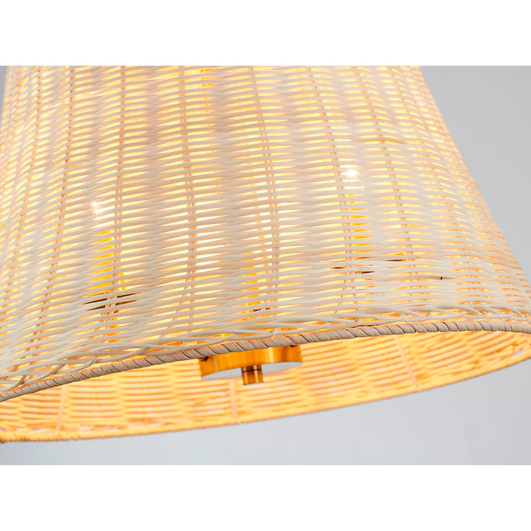 Natural White Wood Vine Basket Chandelier