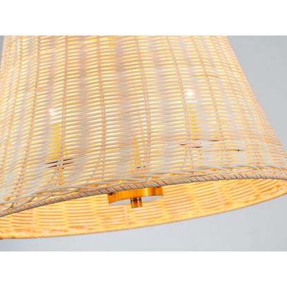 Natural White Wood Vine Basket Chandelier