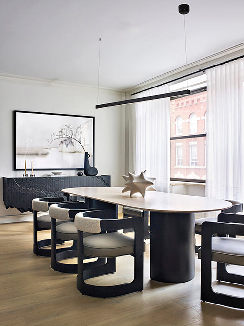 Linear LED Stick Chandelier