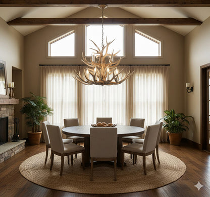 Two Tier Polyresin Antler Horn Chandelier