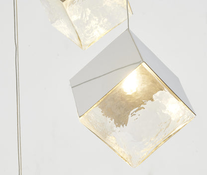 Round Satin Black Frame Chandelier