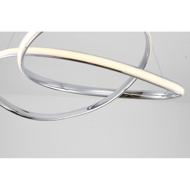 Black LED Chandelier – Modern Aluminum Ring Pendant Light