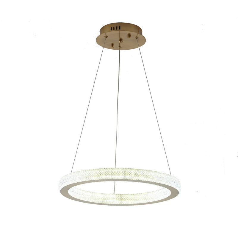 Sand Gold Halo LED Chandelier – 18"