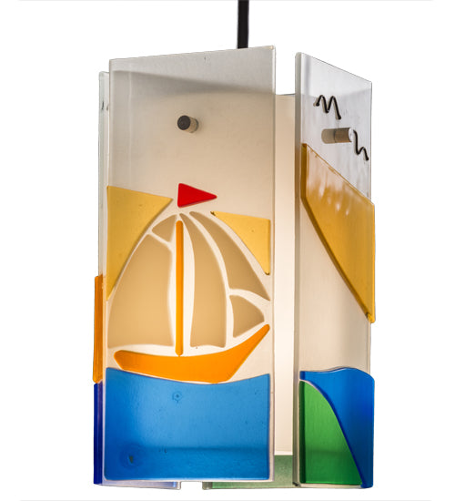 7"W Metro Fusion Lighthouse Quadrato Mini Pendant by Meyda Lighting