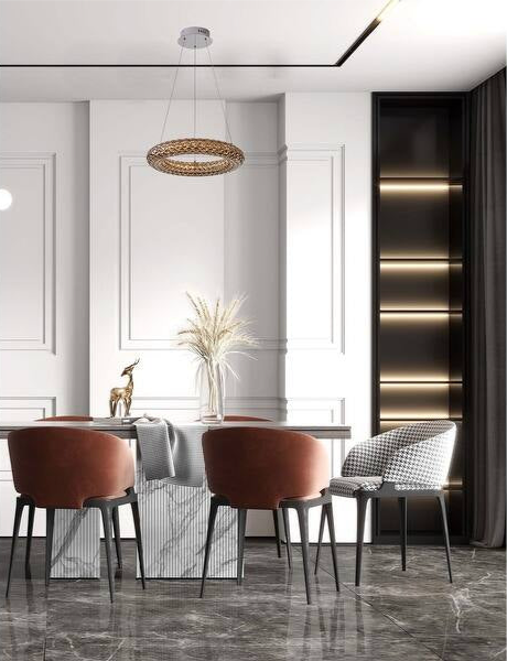 Smoke Acrylic Halo Ring Chandelier