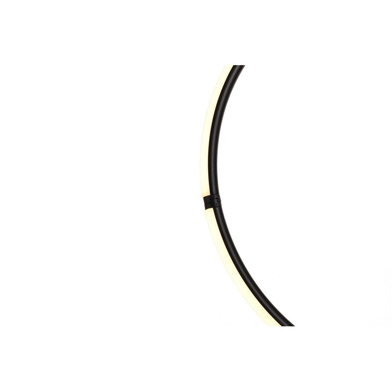 Black 5-Ring LED Chandelier