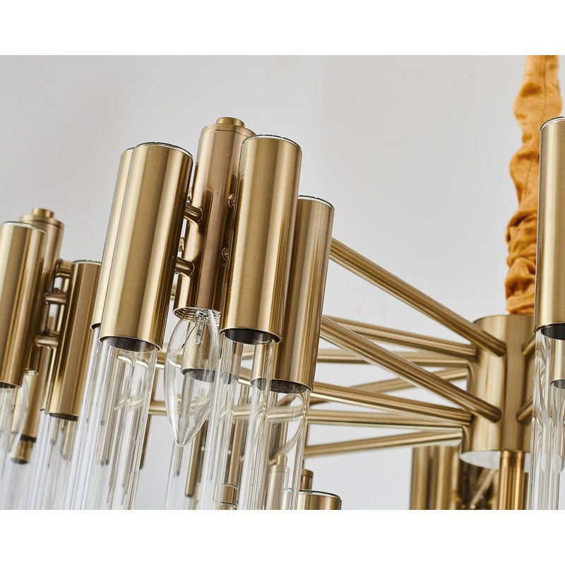 Transitional LED Light Gold Chandelier