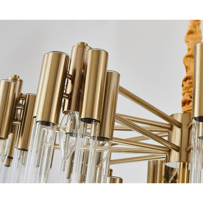 Transitional LED Light Gold Chandelier