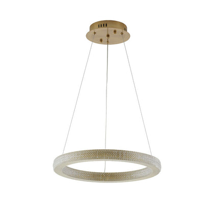 Sand Gold Halo LED Chandelier – 18"