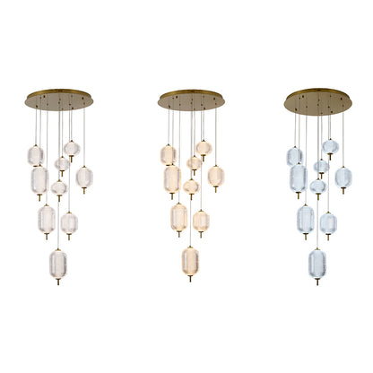 Flushed Brass Dimmable LED Chandelier