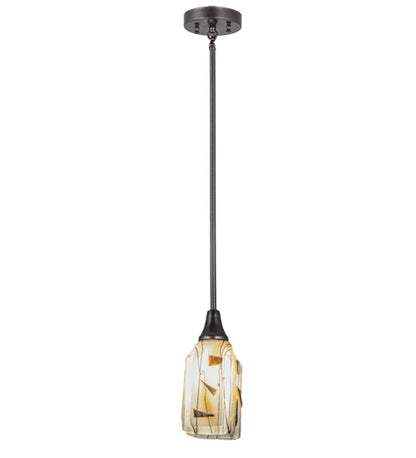 4.5"Sq Metro Fusion Licorice Draped Glass Mini Pendant by Meyda Lighting