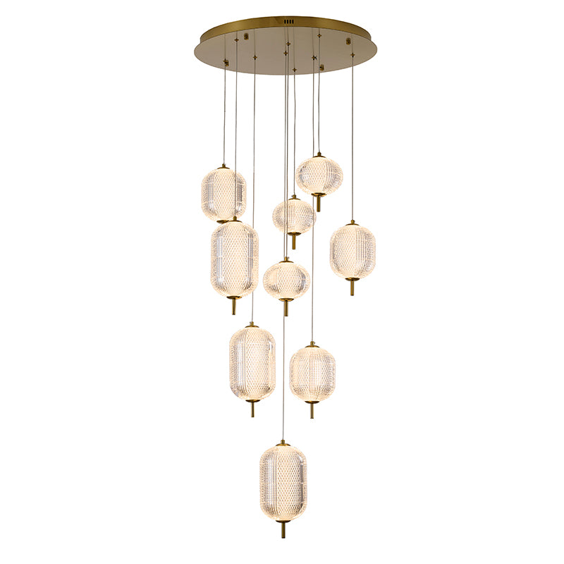 Flushed Brass Dimmable LED Chandelier