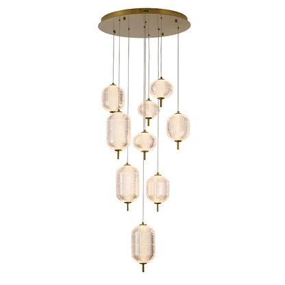 Flushed Brass Dimmable LED Chandelier