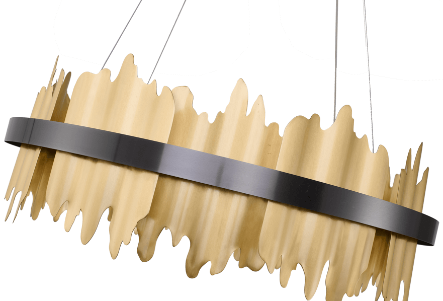 Modern Black & Copper LED Light - Side view