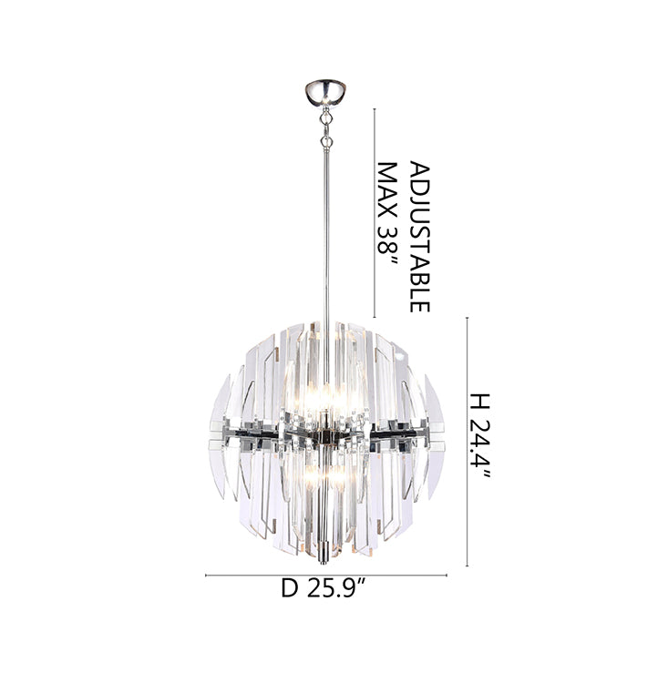 Chrome Orb Chandelier