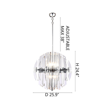 Chrome Orb Chandelier