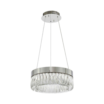 Round Chrome Crystal LED Chandelier