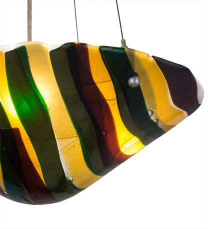 Iridescent Multicolor Art Glass Pendant by Meyda Lighting