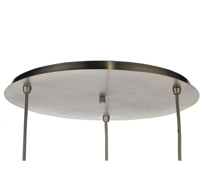 20"W Crackle Orb 3 LT Mouth Blown Cascading Pendant by Meyda Lighting