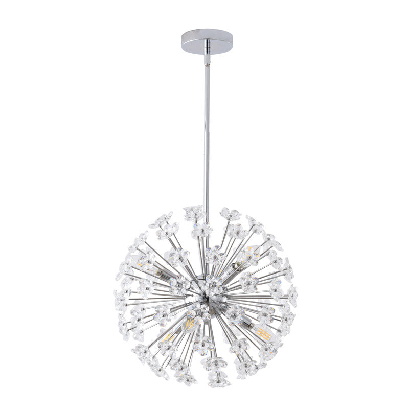 Clear Crystal Sputnik Flower Pendant